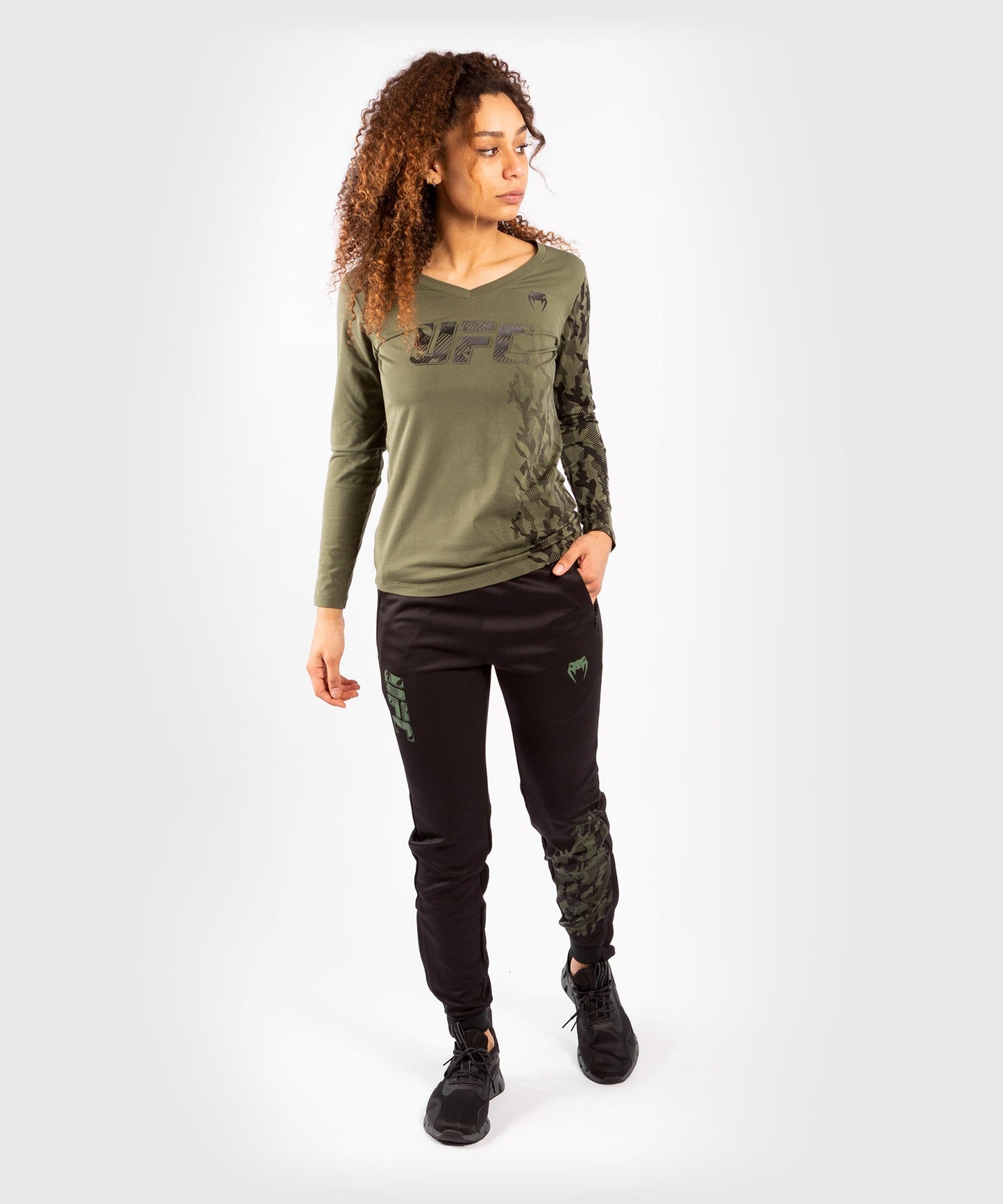 Women's UFC Venum Authentic Fight Week Long Sleeve T-Shirt - Khaki