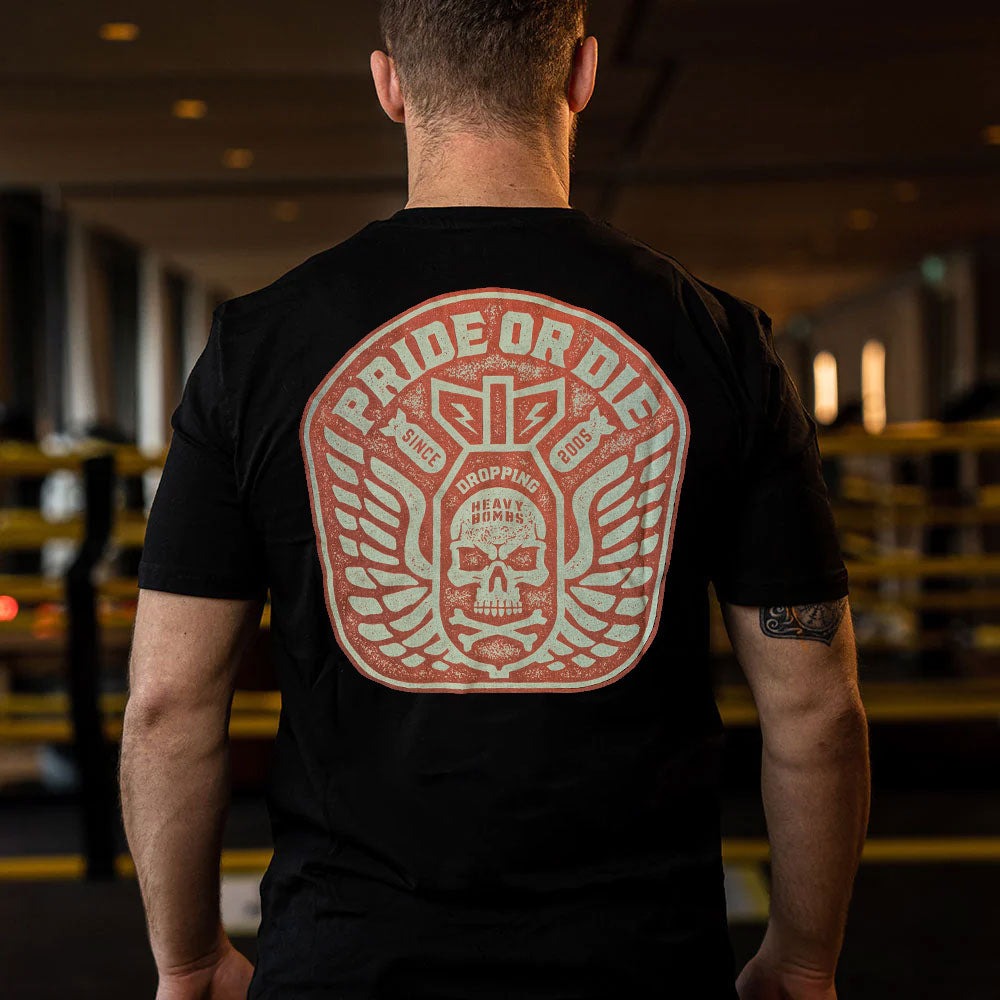 T-Shirt Pride Or Die Dropping Heavy Bombs - Noir
