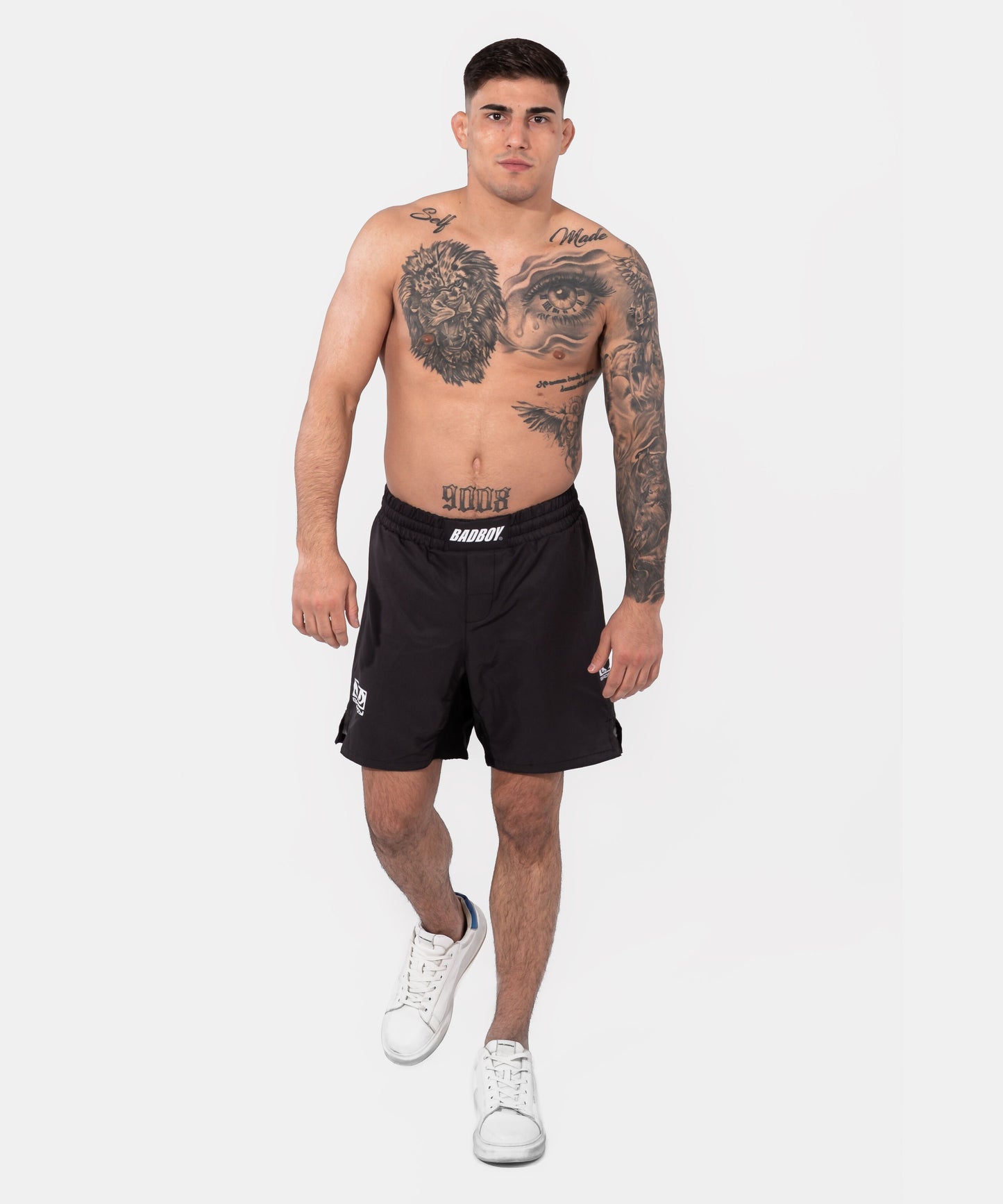 Bad Boy Logo Classic Pantalones de MMA - Negro/Blanco