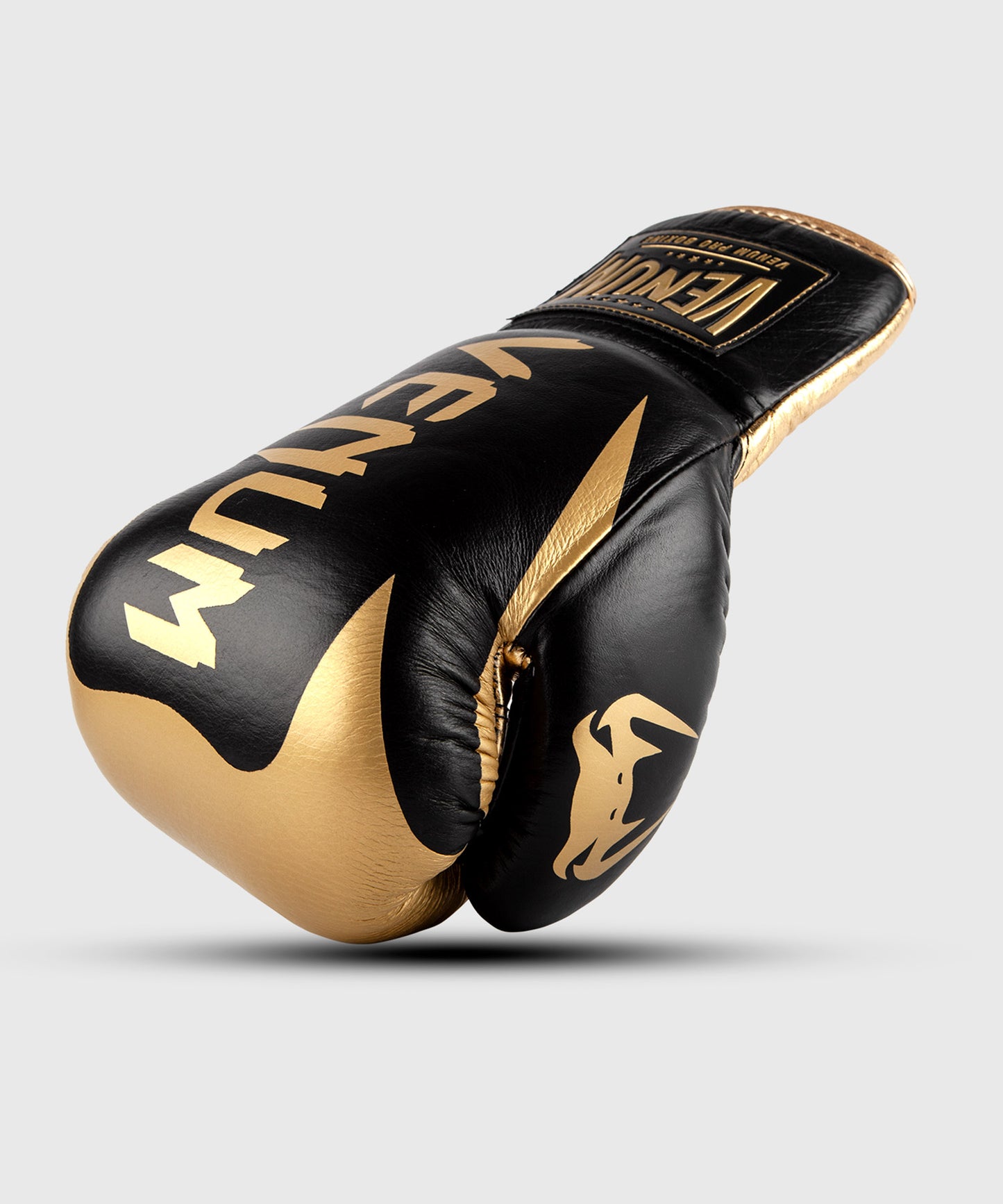 Venum Hammer Pro Boxing Gloves with Laces - Black/Gold