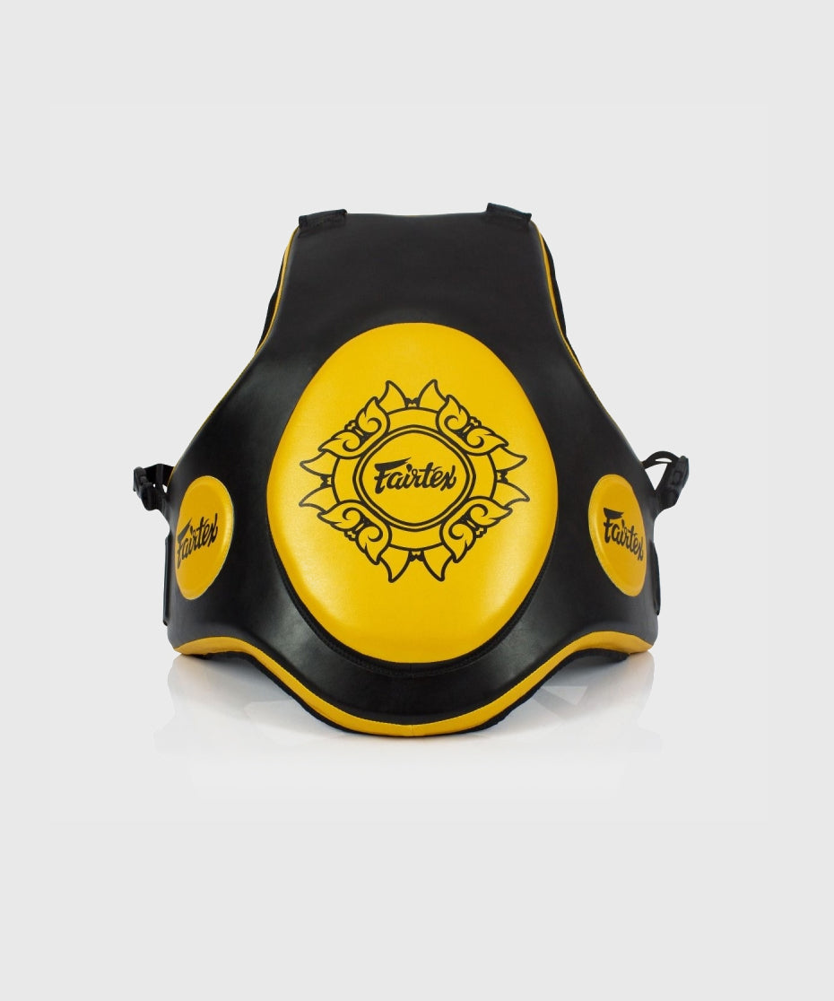 Fairtex Pro Schutz-Brustplatte – Schwarz/Gelb