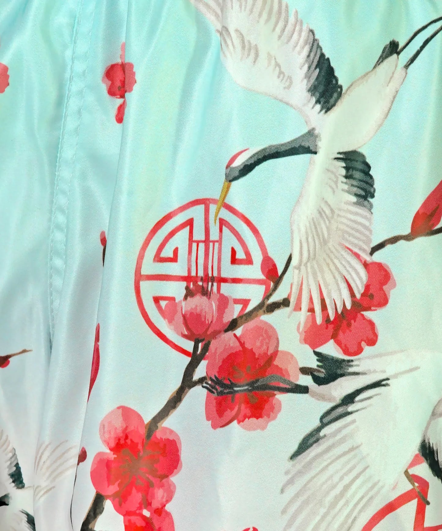 Tuff Retro Style Akai Tsuru The Red Crane Muay Thai Shorts - Weiß