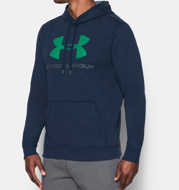 Sweat Under Armour Rival Fitted Graphic - Bleu Marine
