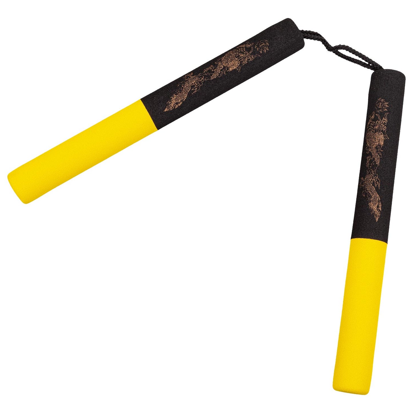 Metal Nunchaku Schiuma con Corda – Giallo