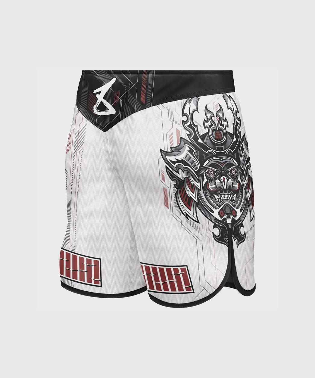 8 Weapons Samurai 2.0 Fight Shorts - White/Red