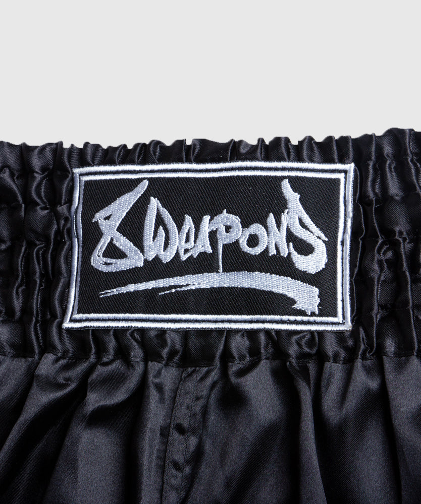 Short de Muay Thai 8 Weapons Strike - Noir/Argent