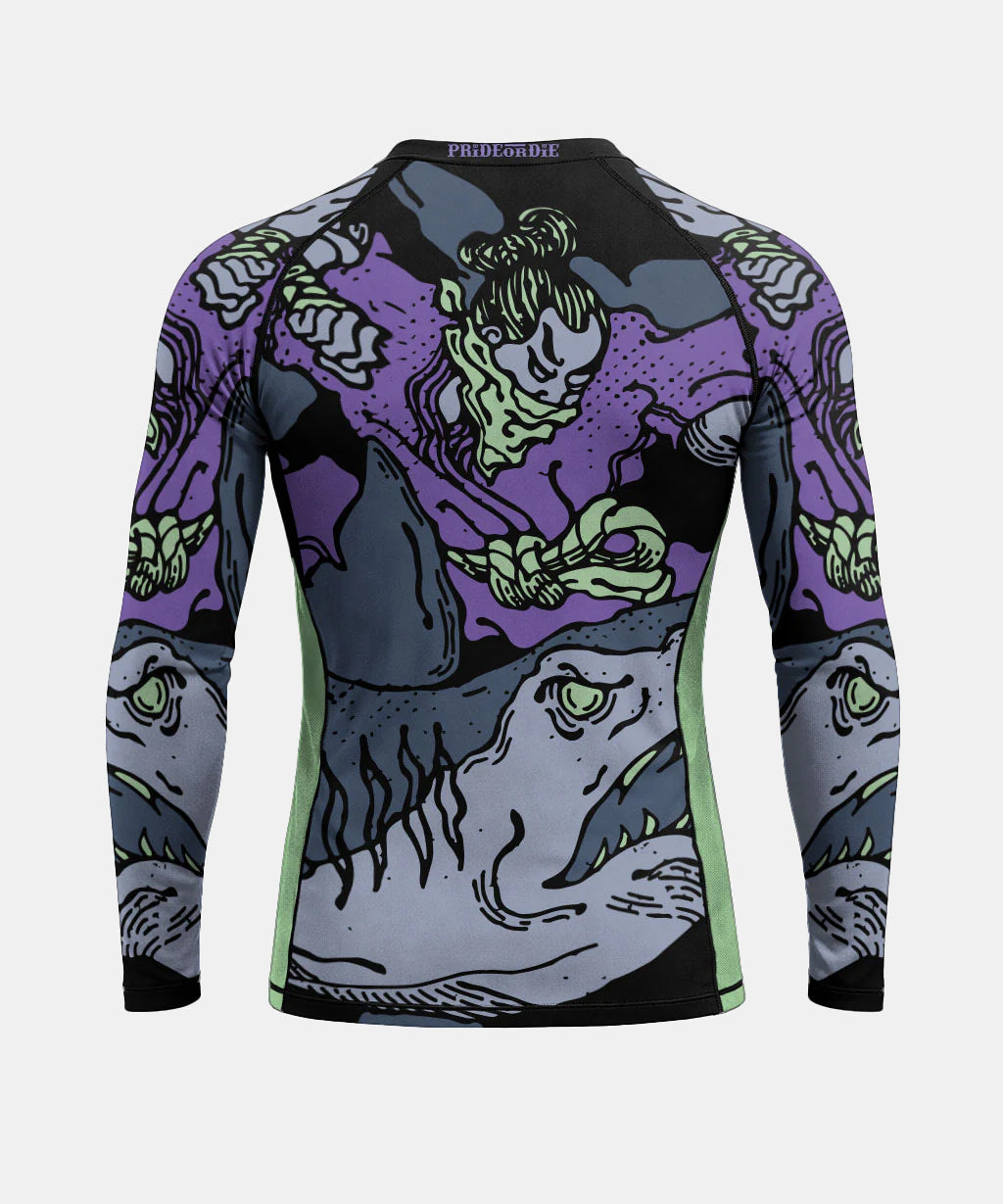 Pride Or Die Dangerous Water V.2 Long Sleeve Rashguard - Black