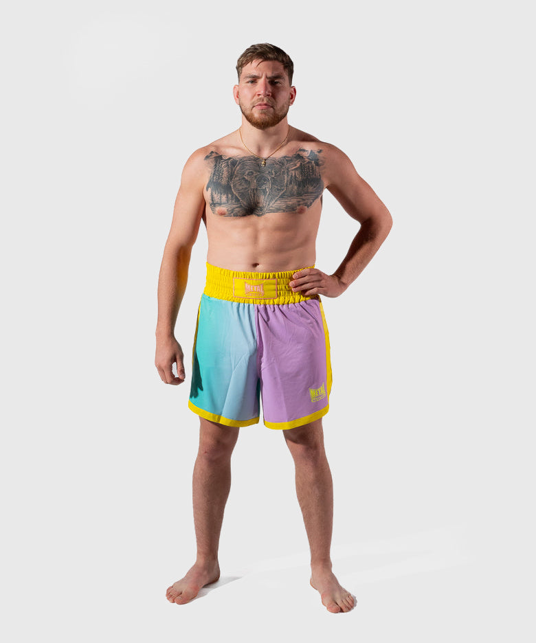 Metal Boxe One Post Cutting Treats Boxing Shorts - Purple
