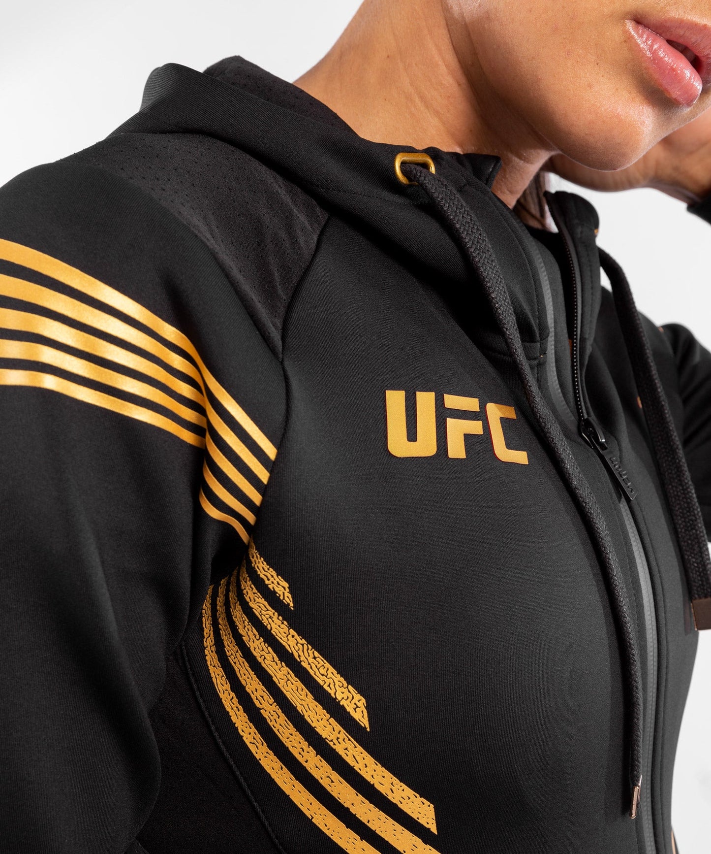 Women's UFC Venum Authentic Fight Night Hooded Sweatshirt - Champion