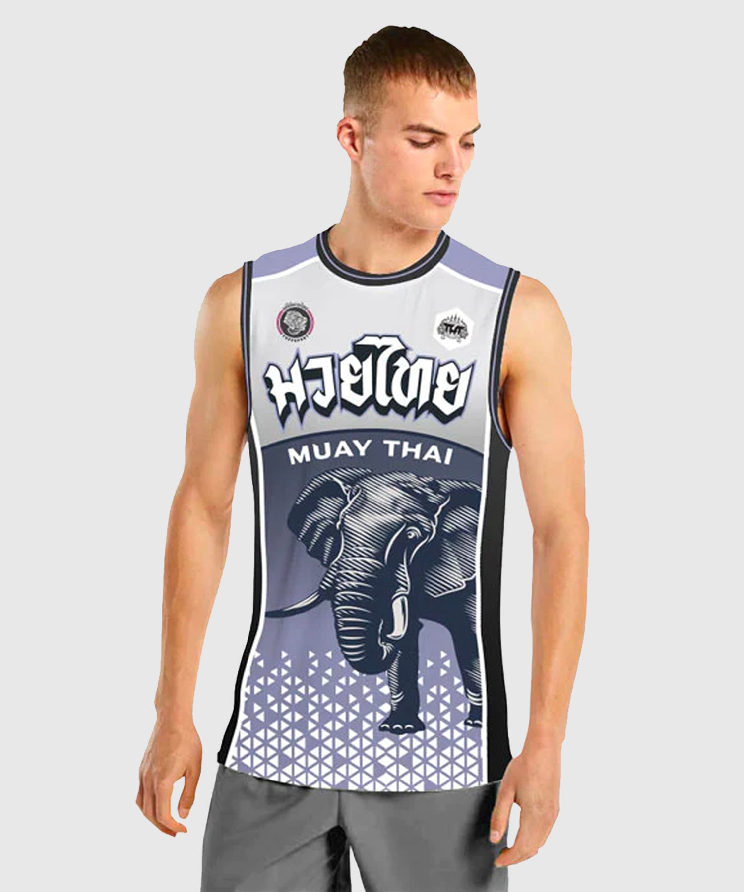 Tank Top Tuff War Elephant Blanc/Violet – Dragon Bleu