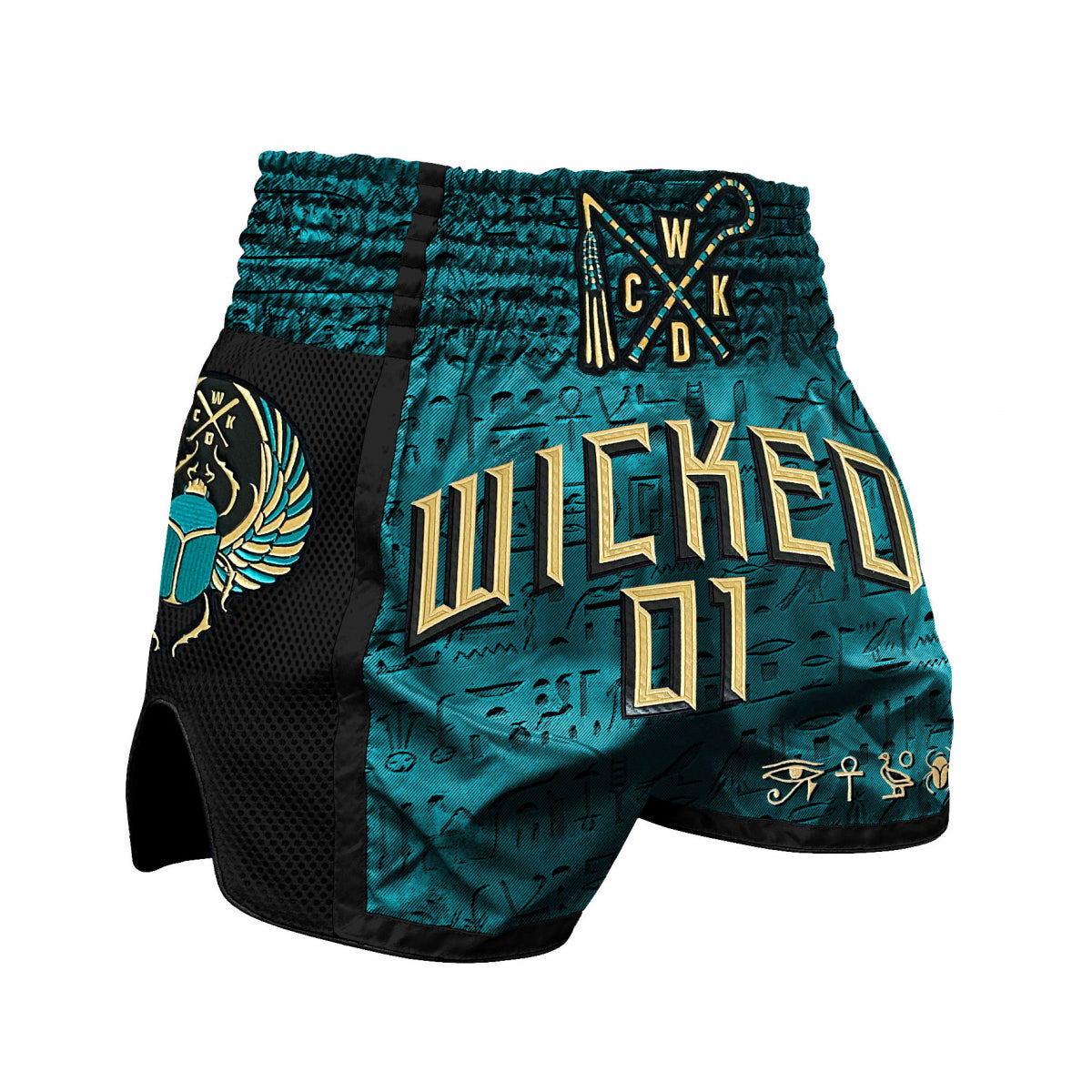 Short de Muay Thai Wicked One Pharaoh - Turquoise
