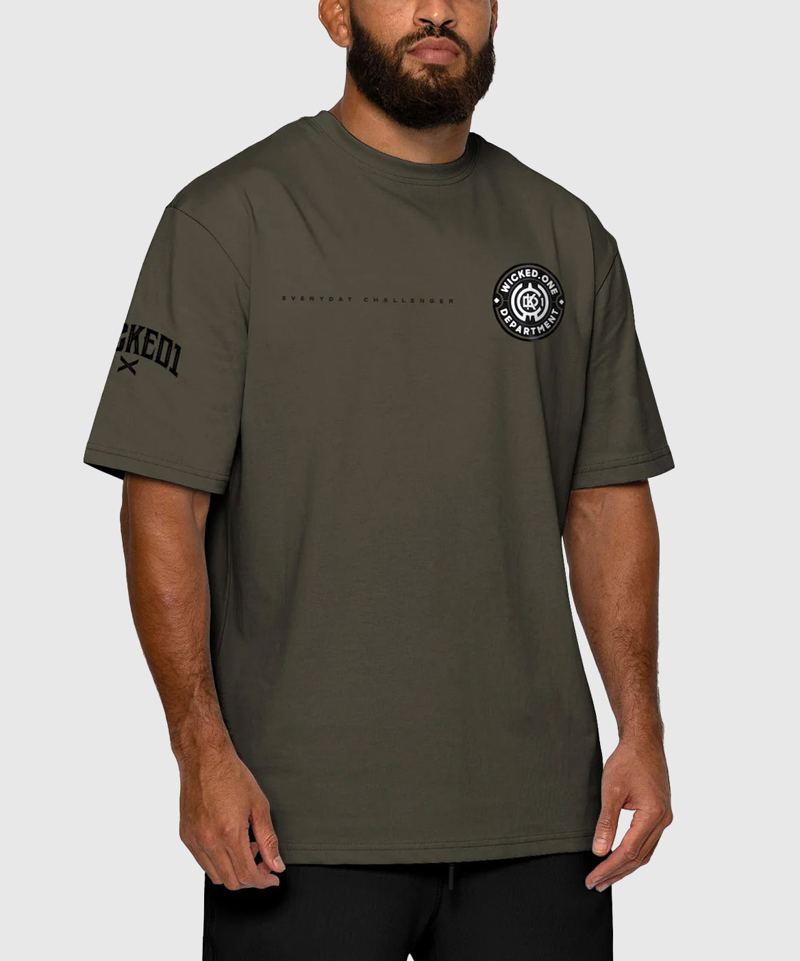 T-Shirt Oversize Wicked One Department - Kaki