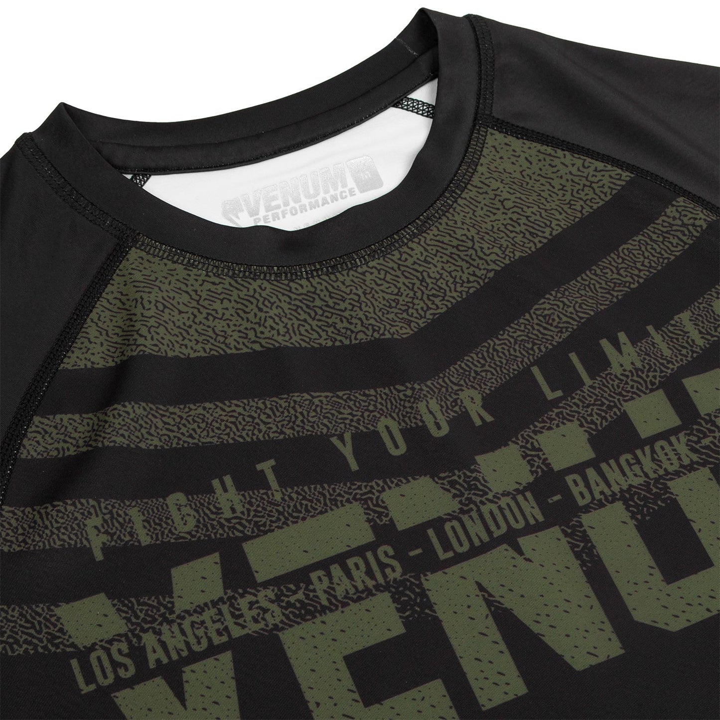 Venum Signature Rashguard - Short Sleeves - Black/Khaki - Exclusive