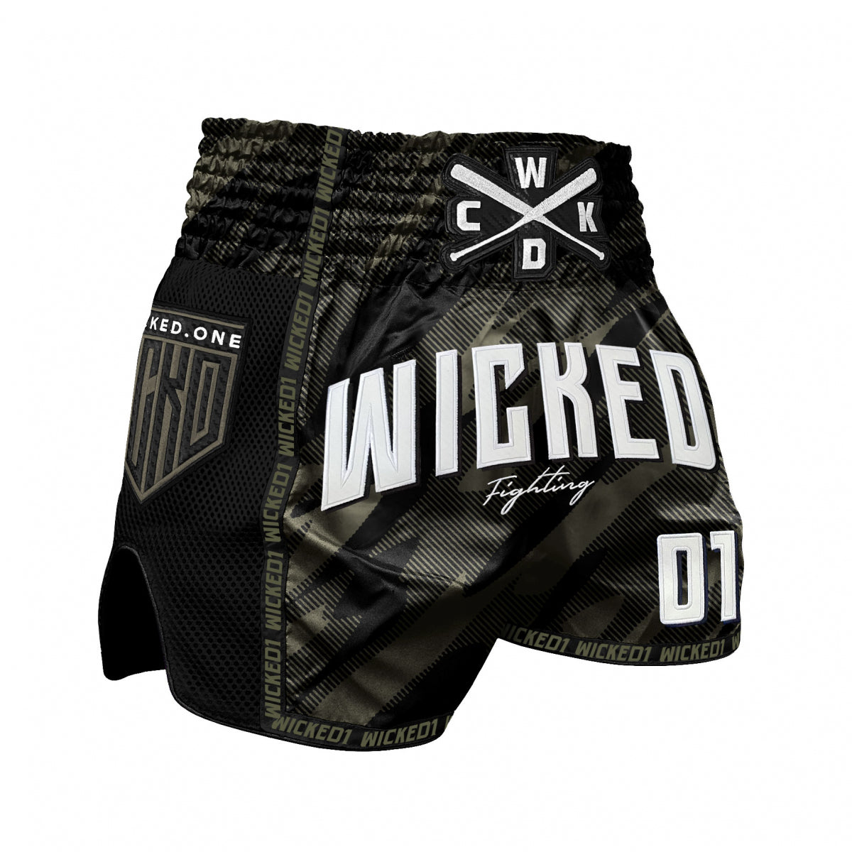 Short de Muay Thai Wicked One Offensive - Kaki