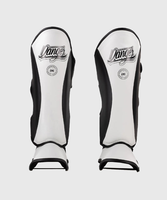 Danger Super Evolution Shin Guards - White/Black