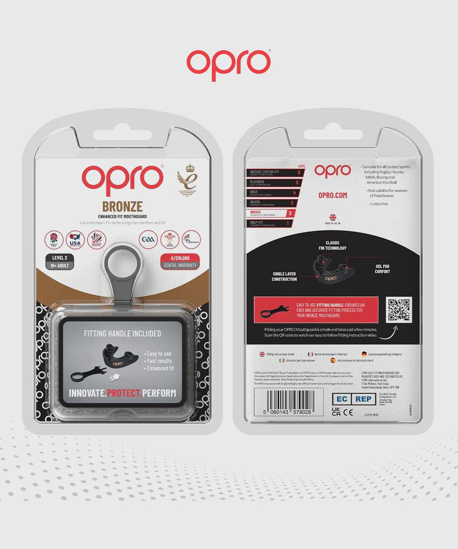 Protège-Dents Opro Ufc Silver - Noir/Bronze