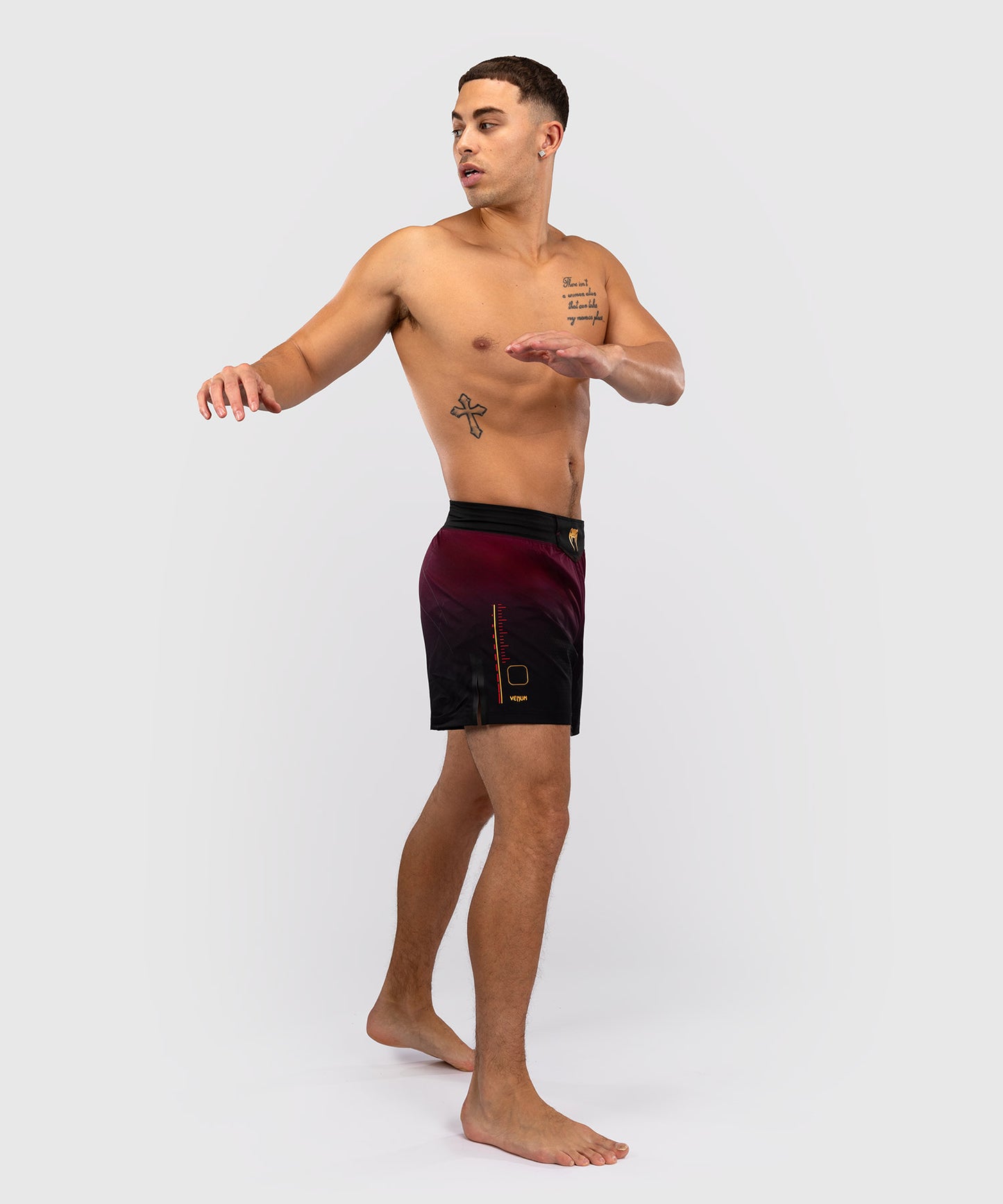 Venum Tactical XT Fight Shorts - Schwarz/Burgund/Gold