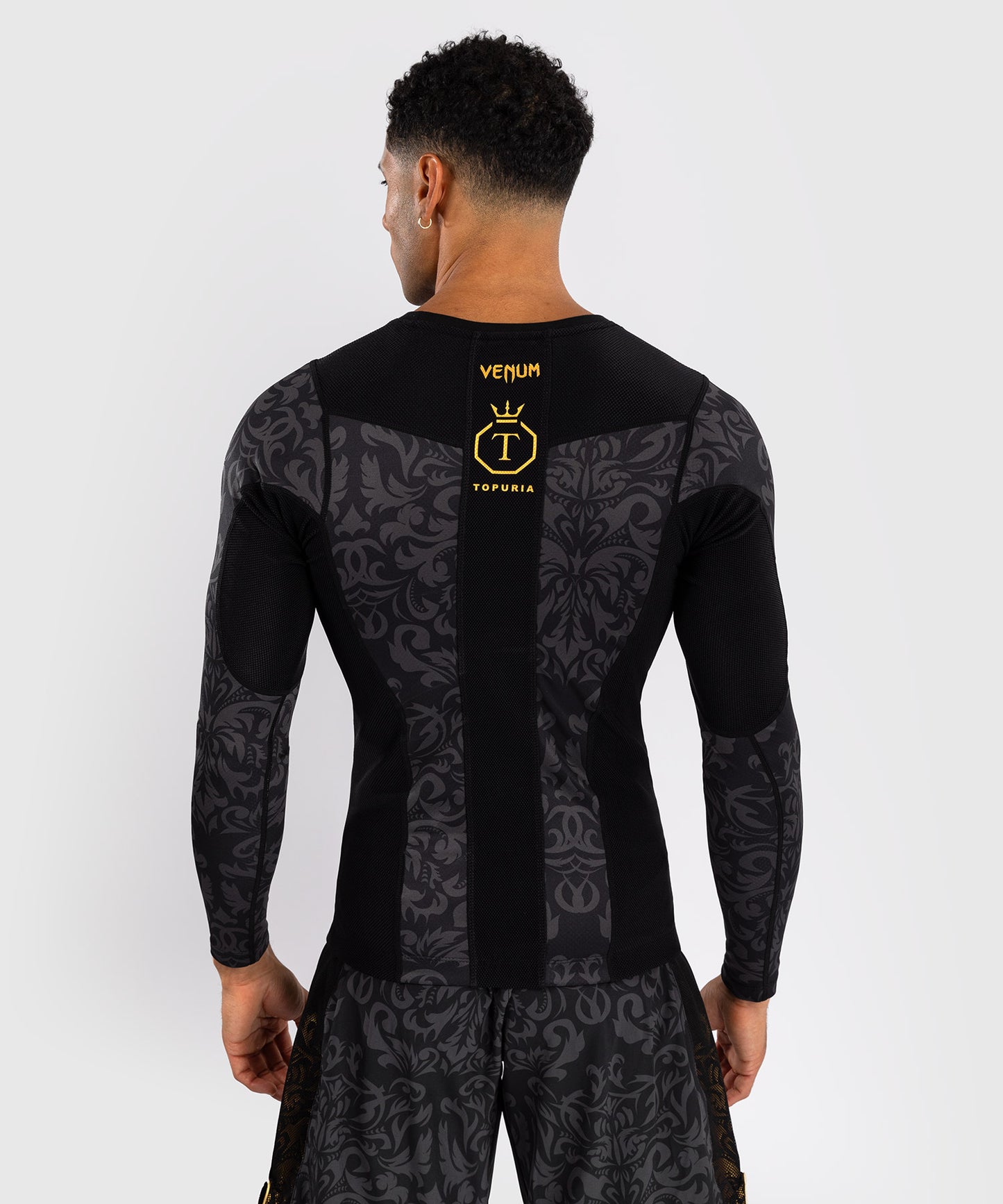 Venum x Topuria Unmatched Edition Langarm Rashguard - Schwarz/Gold
