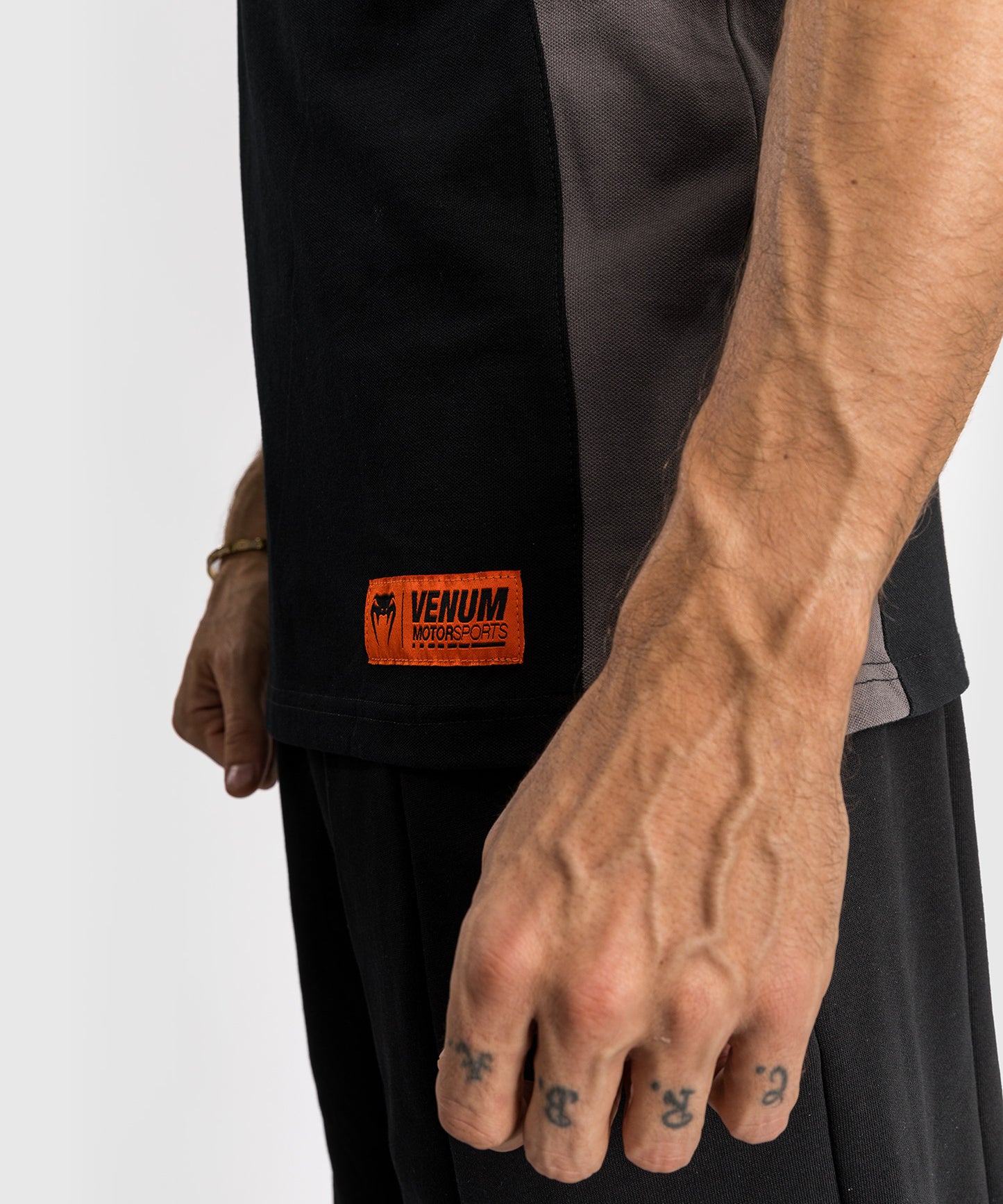 Venum Motorsport Baumwoll-Polo - Tiefschwarz