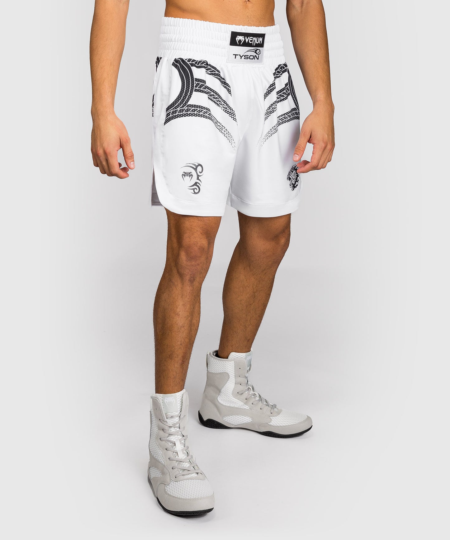 Venum x Mike Tyson Tiger Boxshorts - Optisch Weiß/Tiefschwarz