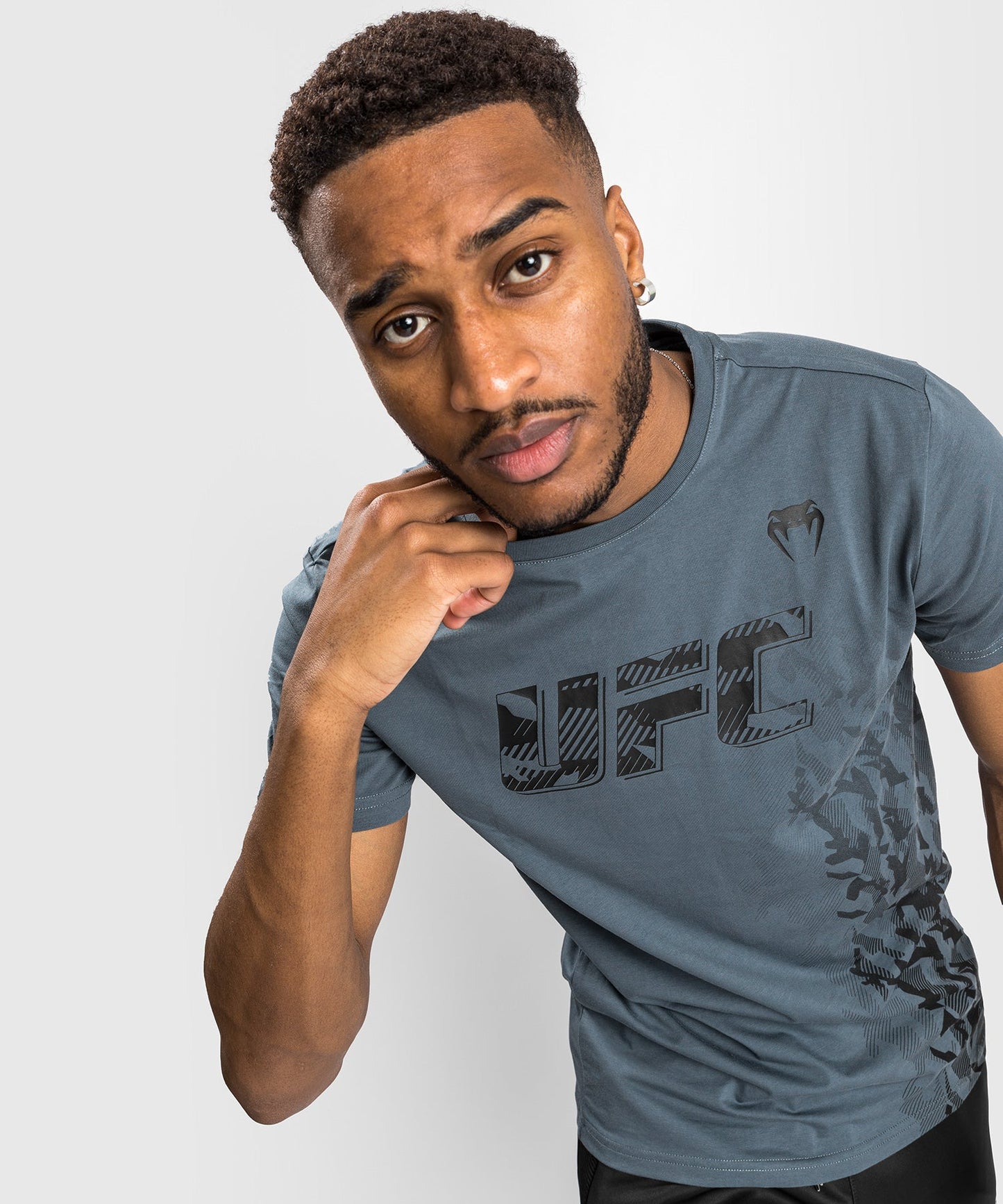 Men's UFC Cotton Short Sleeve T-Shirt Venum Authentic Fight Week - Grey