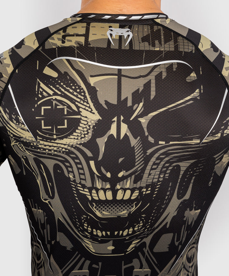 Venum Invader Long Sleeve Rashguard - Black/Sand