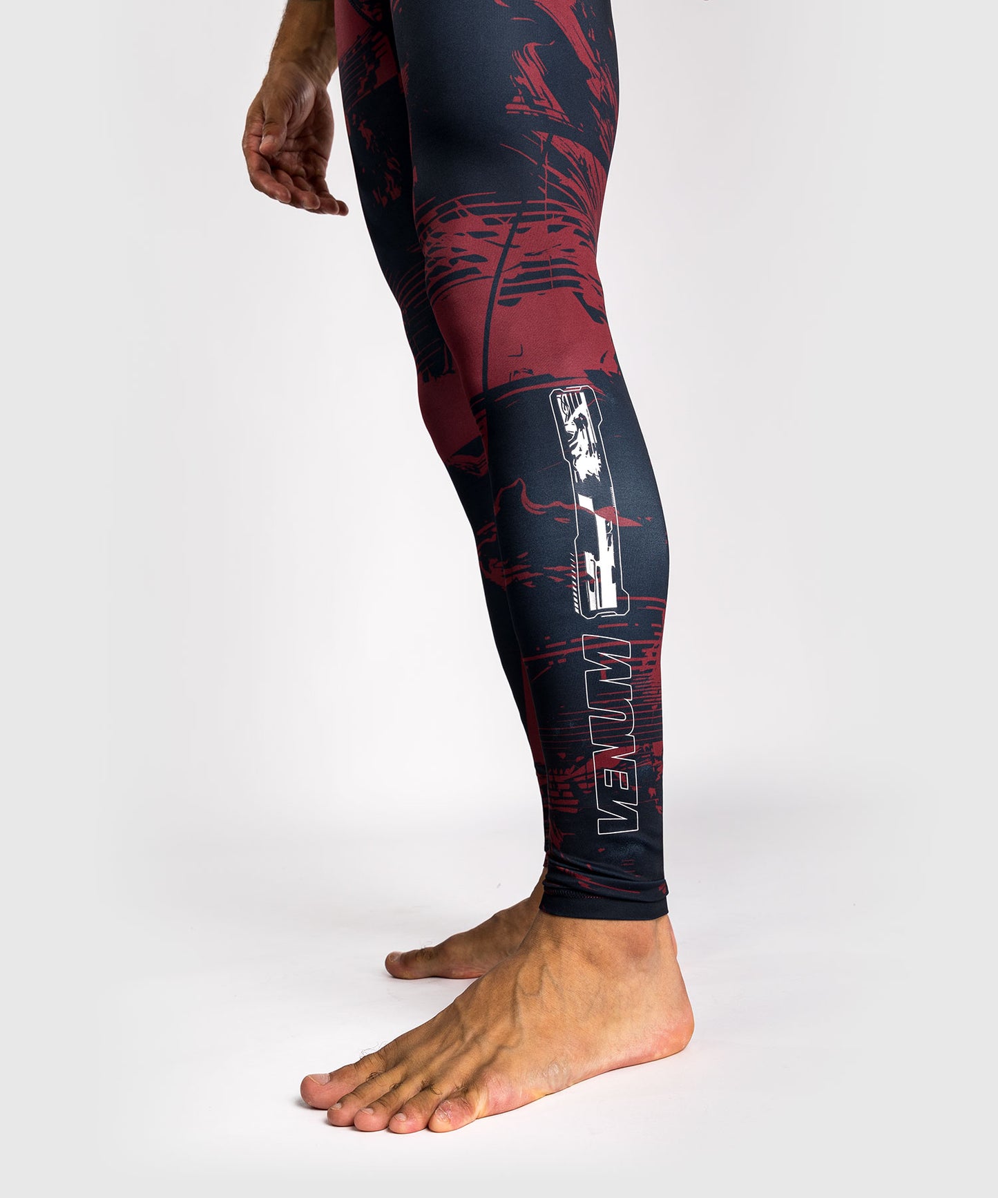 UFC Zenith by Venum Authentic Fight Week Performance Tight Herren - Marineblau/Burgunderrot/Silber