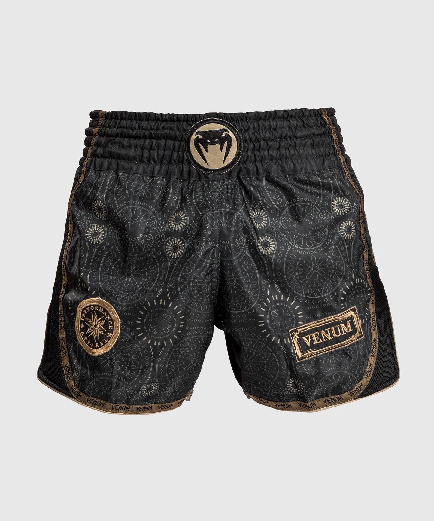 Muay Thai Santa Muerte Dark Side Venum shorts- Black/Brown