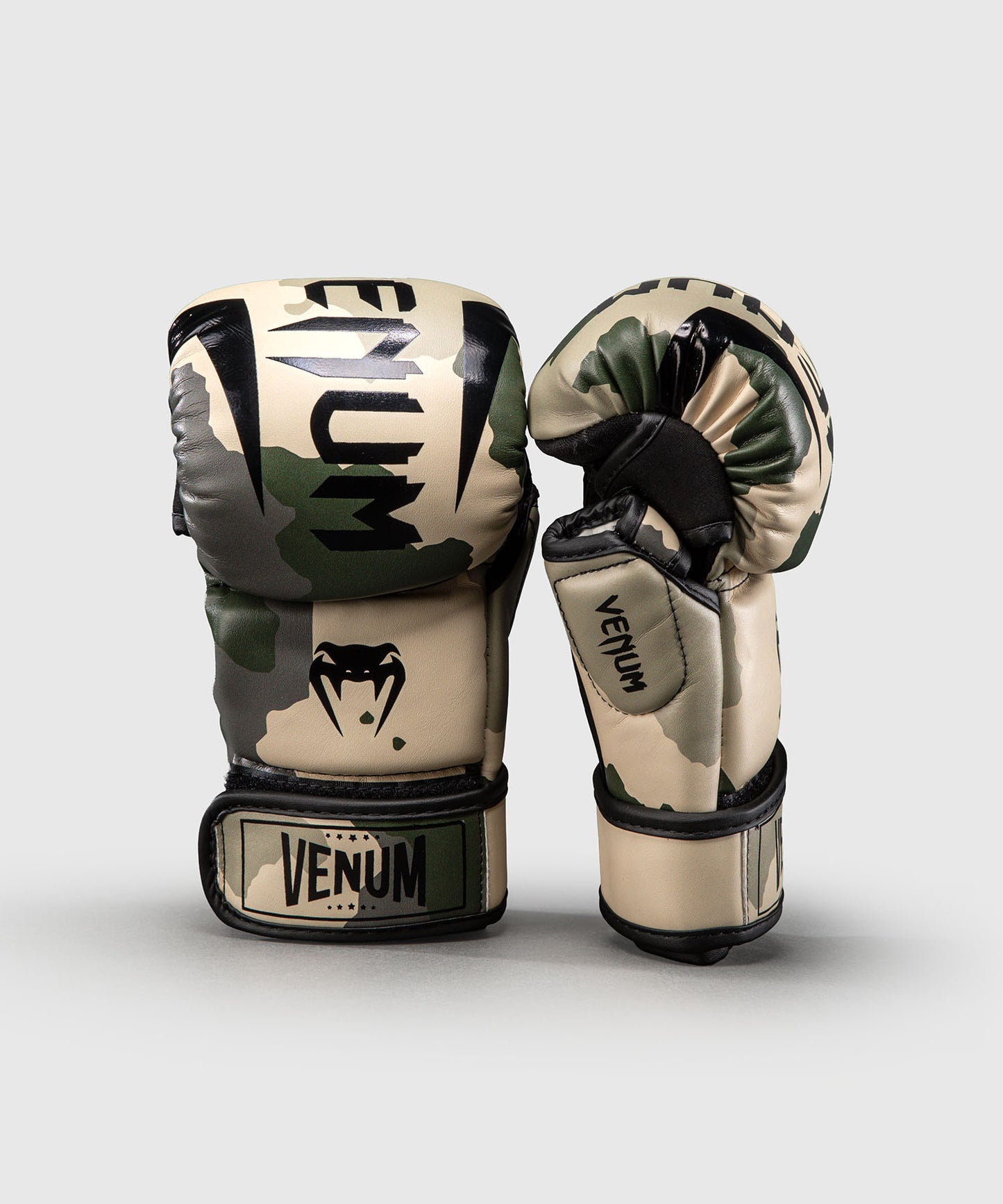 Venum Elite Camo Sparring Gloves - Khaki/ Off-white