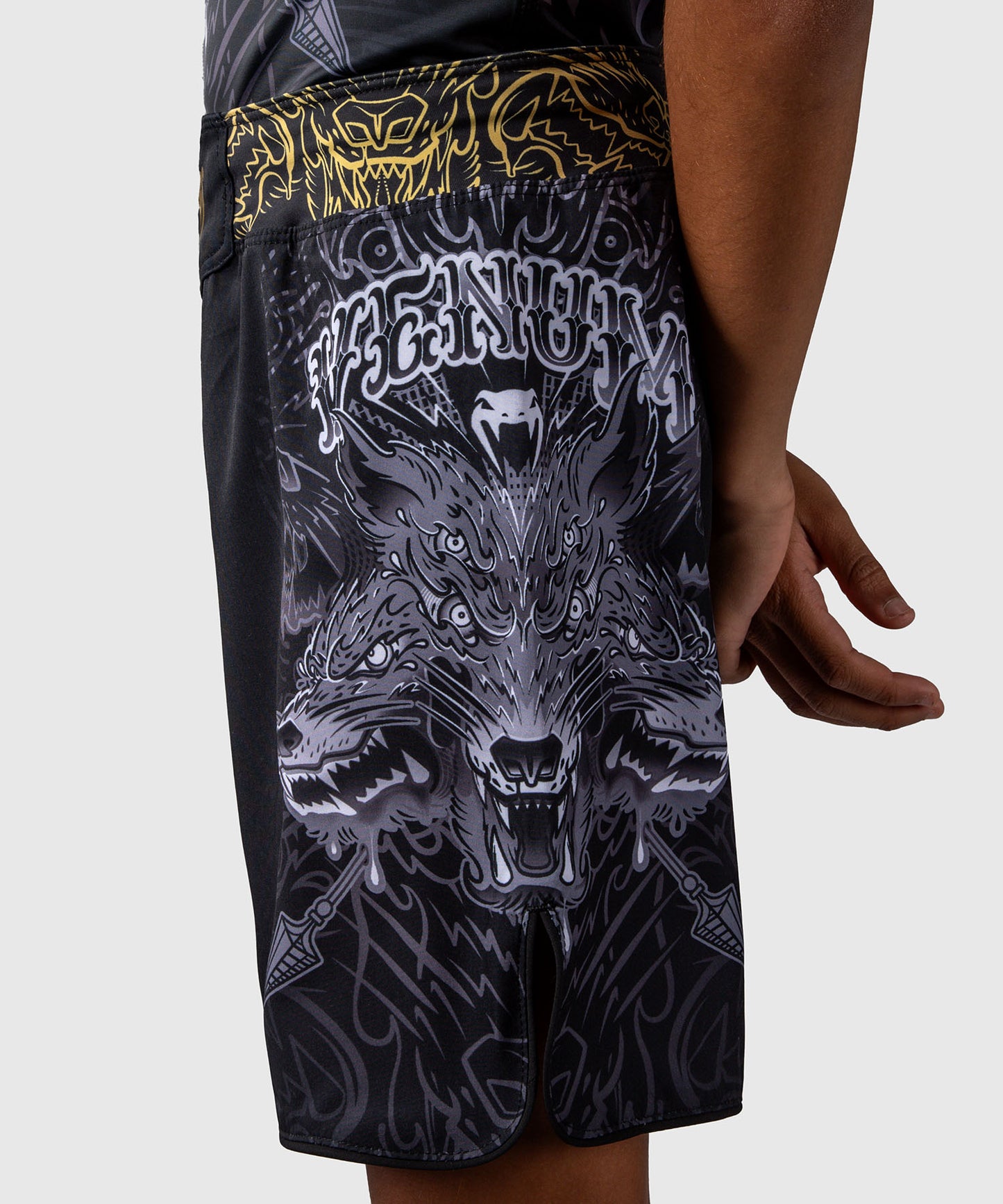 Venum Wolf Atak Short de Combate Para Niños – Negro/Gris