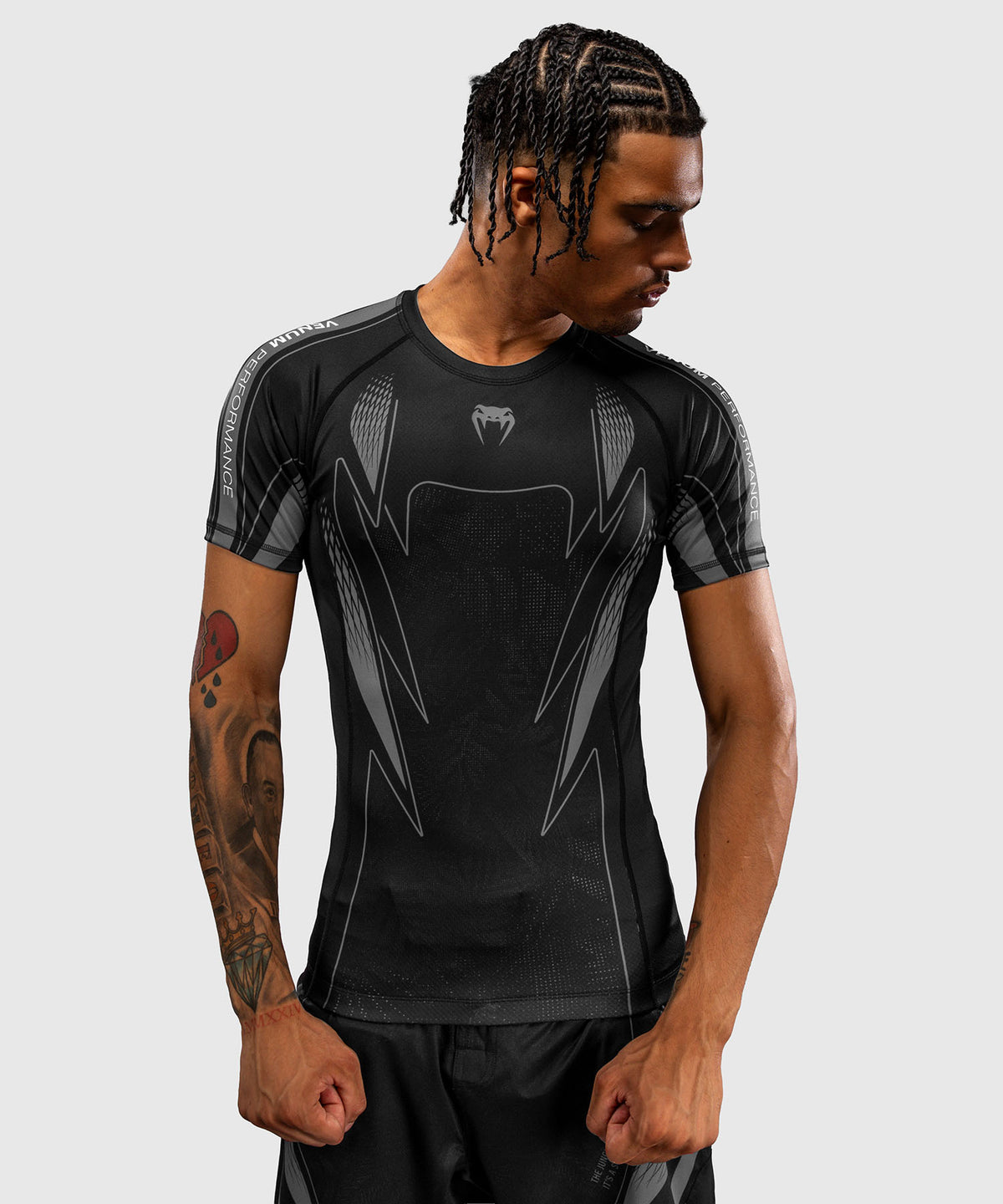 Venum Amazonia Reborn Maglia a compressione a maniche corte - Nero/Grigio