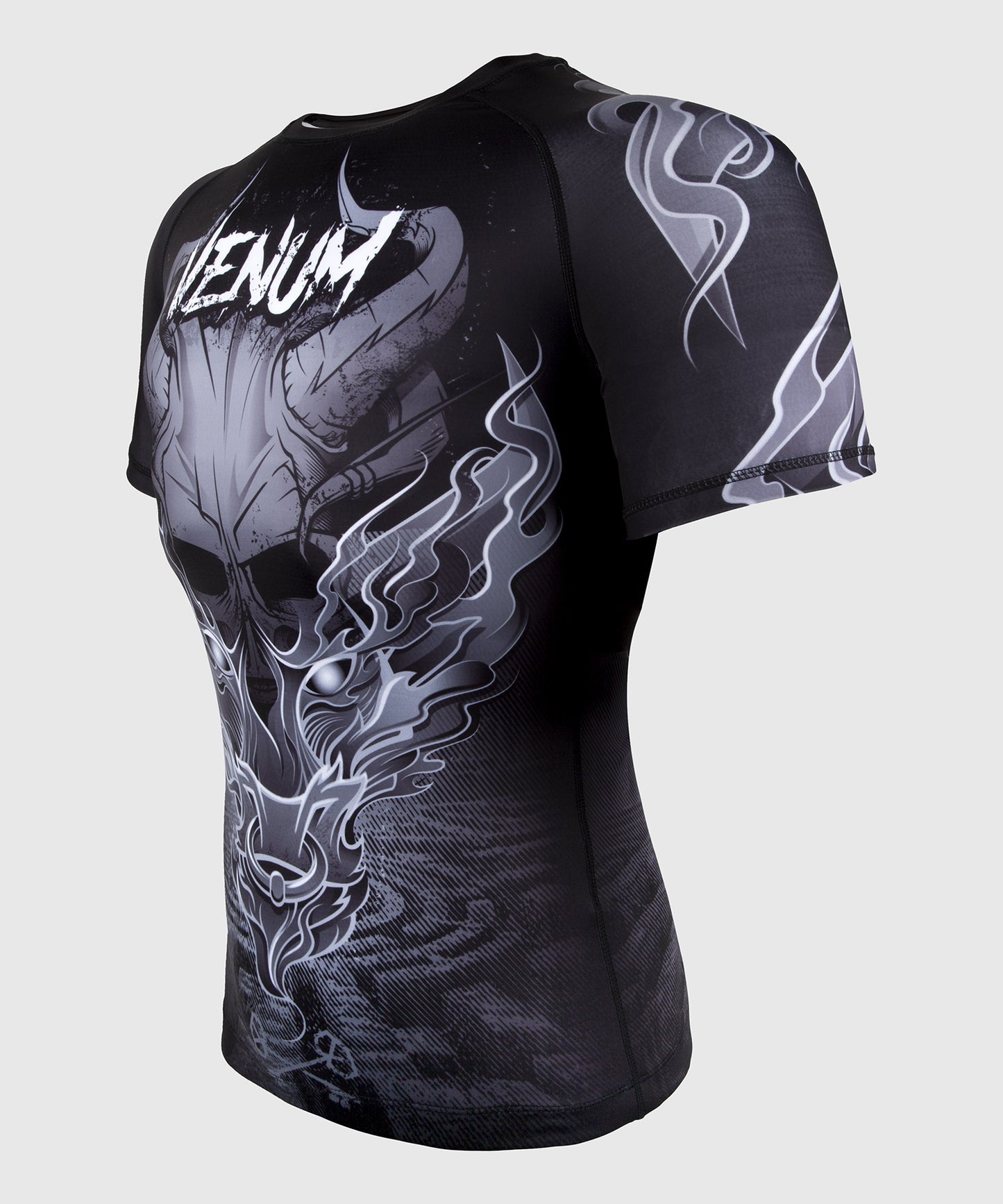 Venum Minotaurus Rashguard - Short Sleeves - Black/White