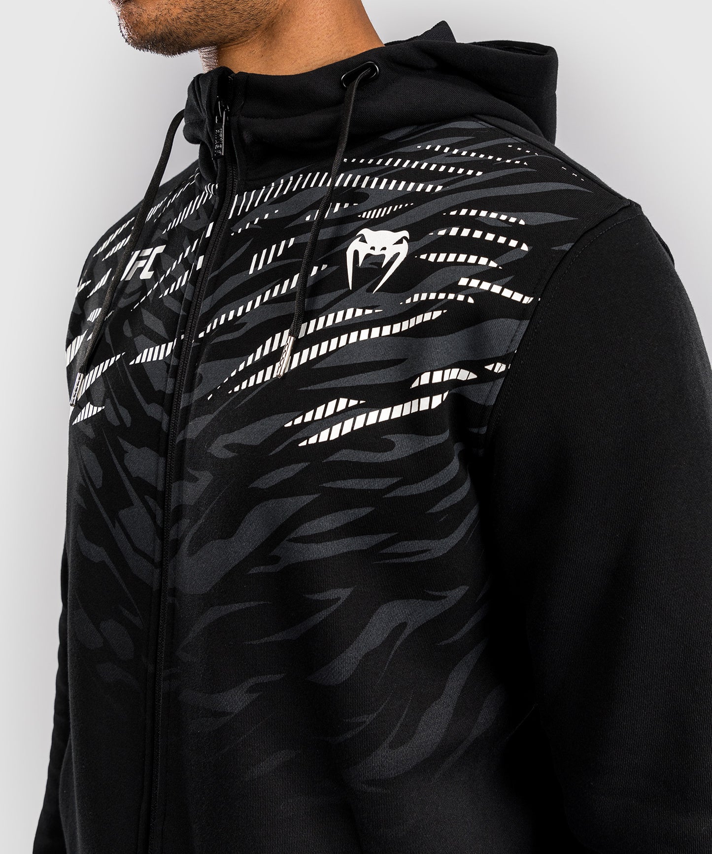 UFC Fusion by Venum Replica Herren Zip Hoodie - Schwarz