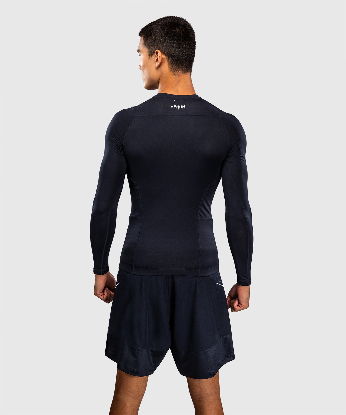 Venum G-Core Long Sleeve Rashguard - Navy Blue/White