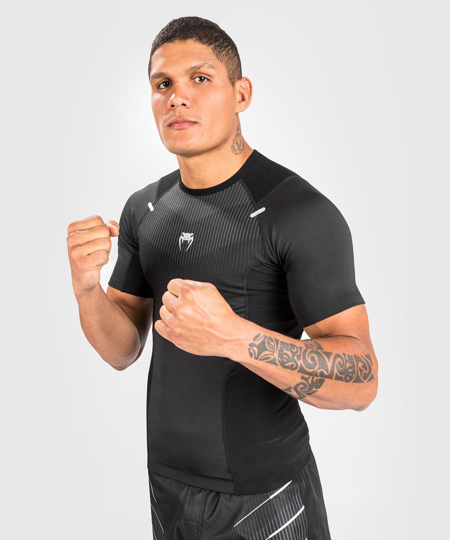 Rashguard Venum Biomecha Manches Courtes - Noir/Gris