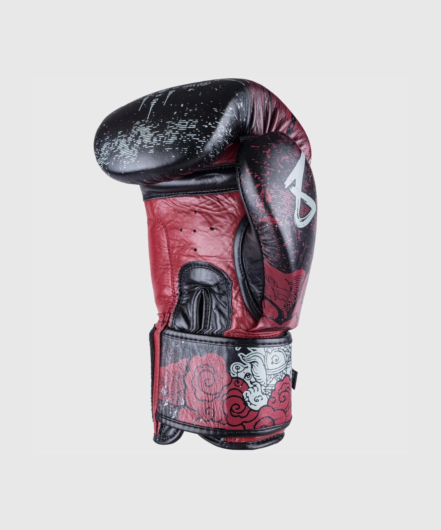 8 Weapons Hanuman Yant Boxhandschuhe - Schwarz/Rot