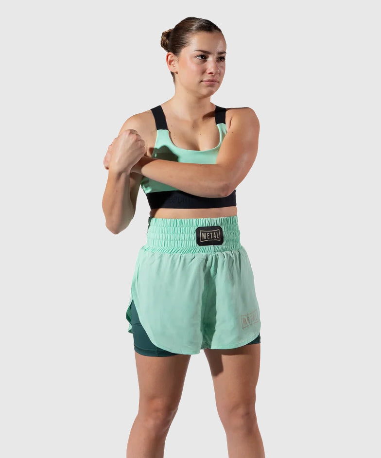Metal Boxe Deep Waters Women’s Elastic Sports Bra - Green