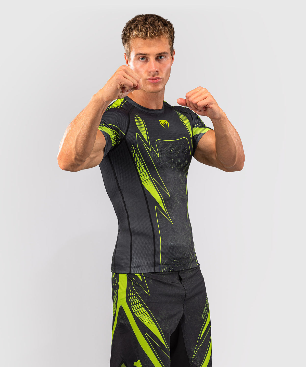 Venum Amazonia Reborn Camiseta de compresión de manga corta - Negro/Verde