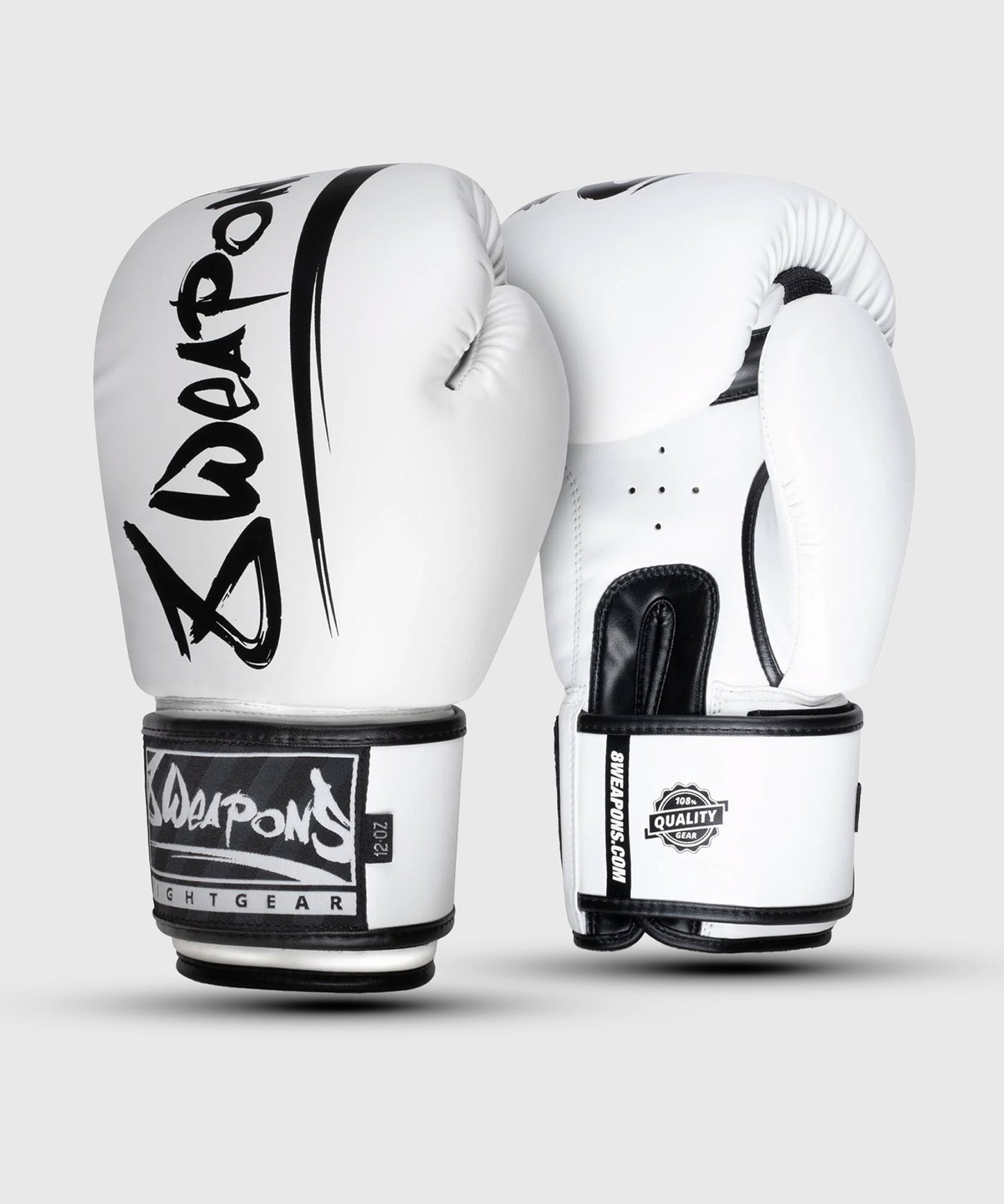 8 Weapons Unlimited Boxhandschuhe - Weiß/Schwarz