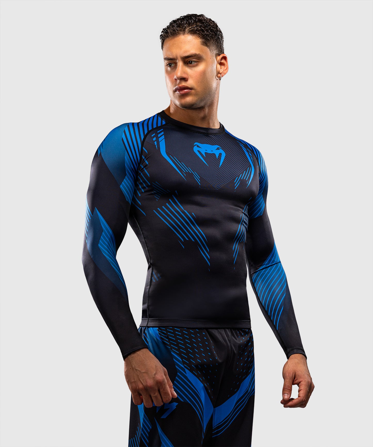 Venum No-Gi 6.0 Langarm Rashguard - Schwarz/Blau