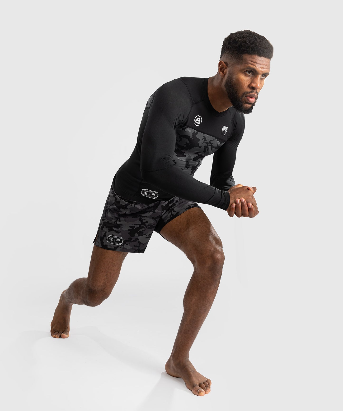Venum x Polaris Camiseta de Manga Larga Rashguard - Negro/Gris Tormenta