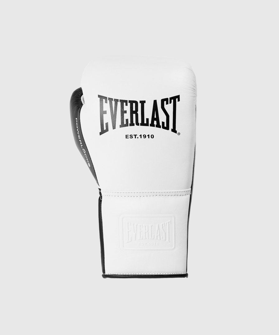 Gants de boxe à lacets Everlast Powerlock Pro OG - Blanc/Noir