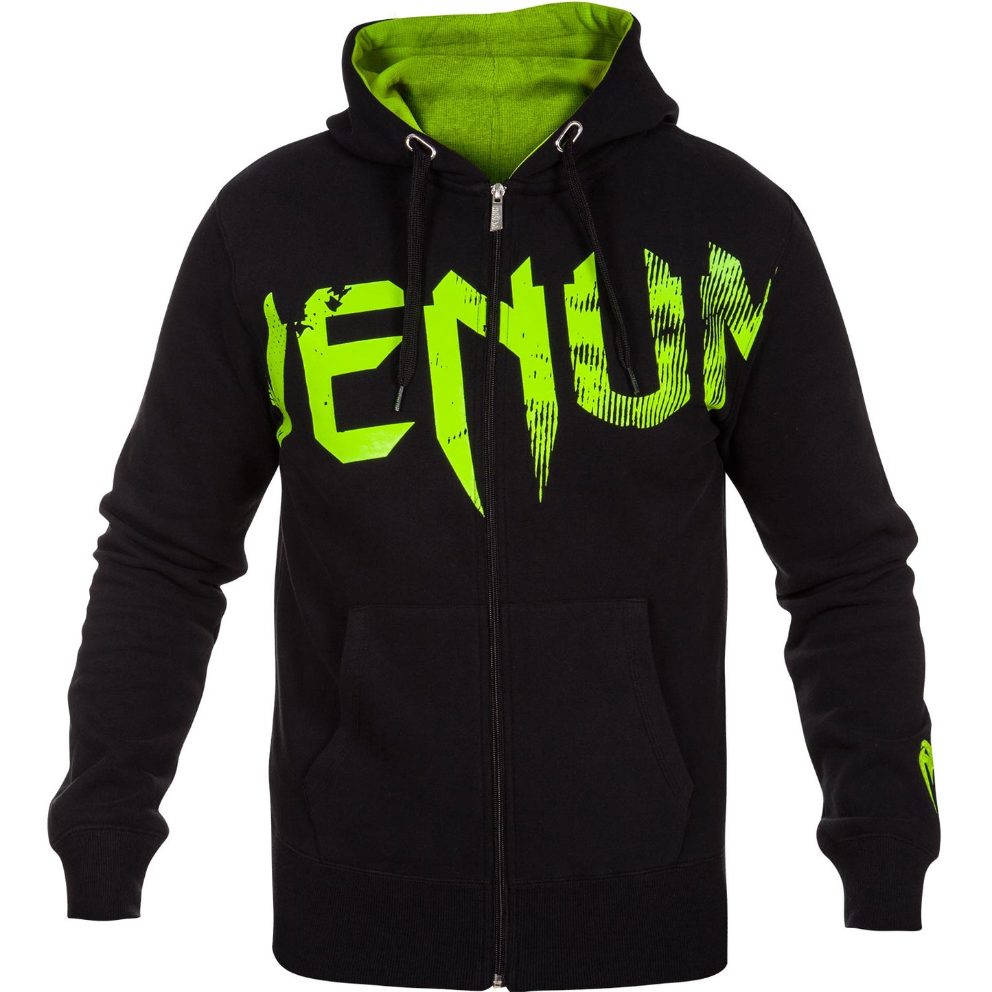 Venum Undisputed Hoodie - Black/Neo Yellow