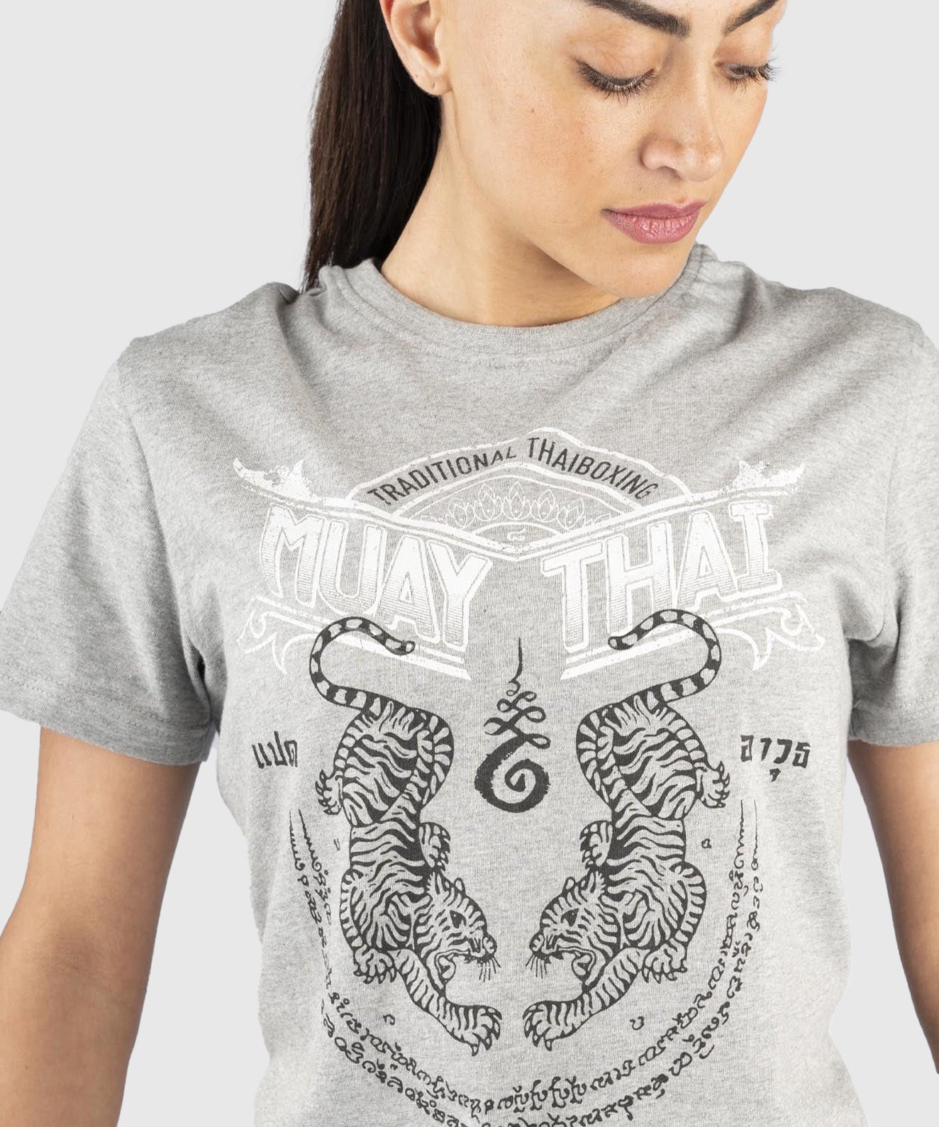 8 Weapons Sak Yant Tigers T-shirt - Grey