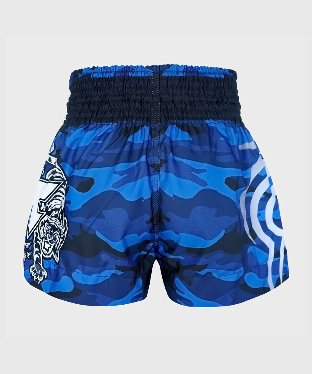 Tuff Blue Military Camouflage Pantaloncini da Muay Thai - Blu/Nero
