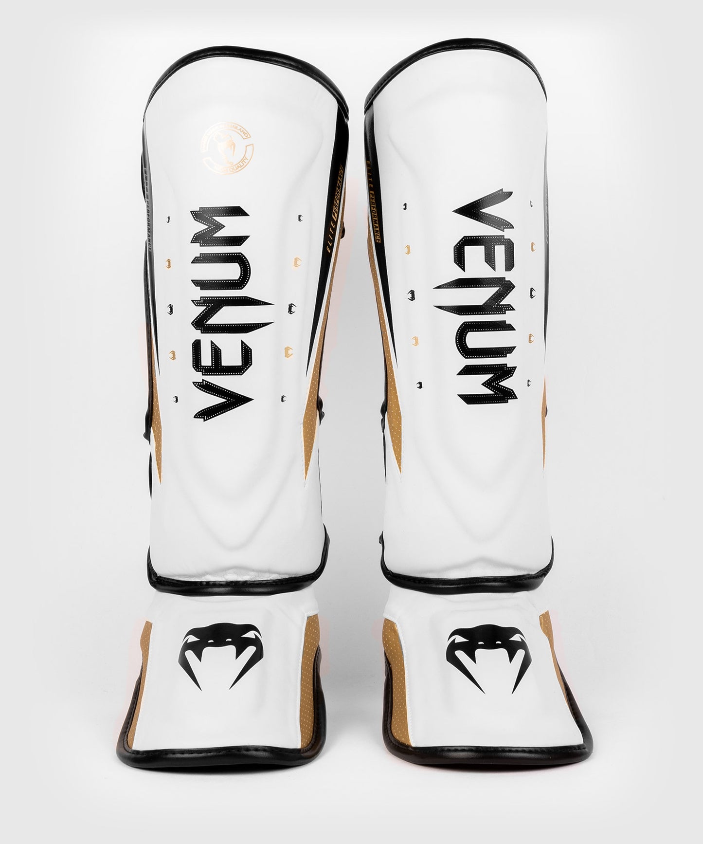 Protège-Tibias Venum Elite Evo - Blanc/Or