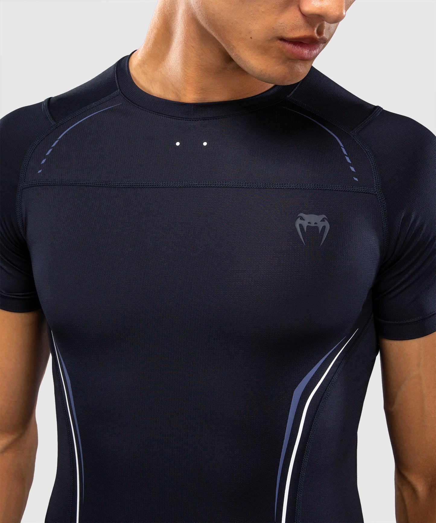 Venum G-Core Rashguard a Maniche Corte - Blu Navy/Bianco