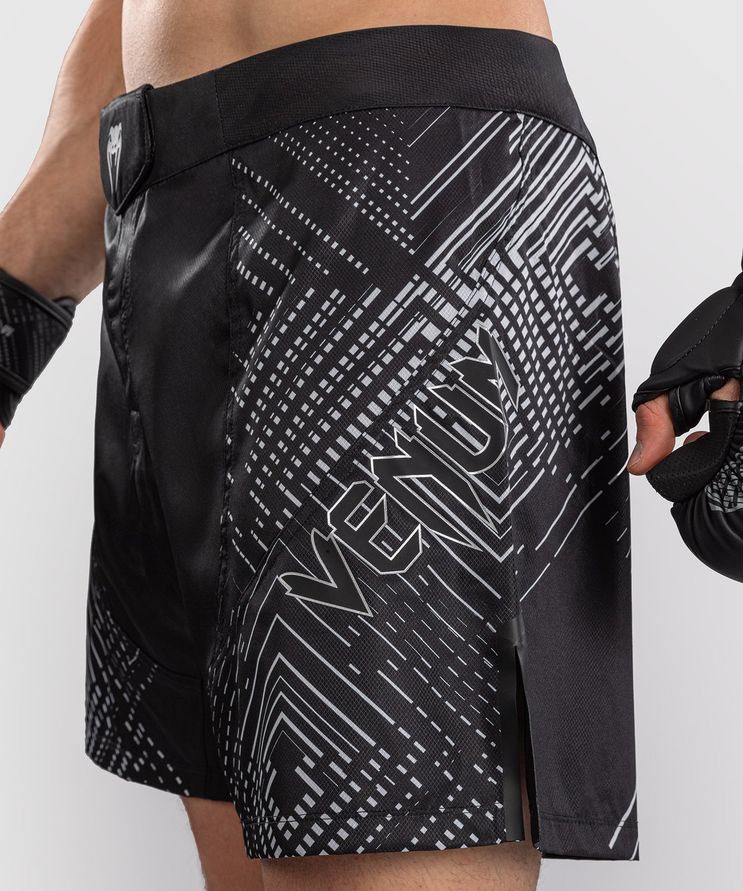 Venum Midnight Fury Fightshorts - Black/Grey/Silver