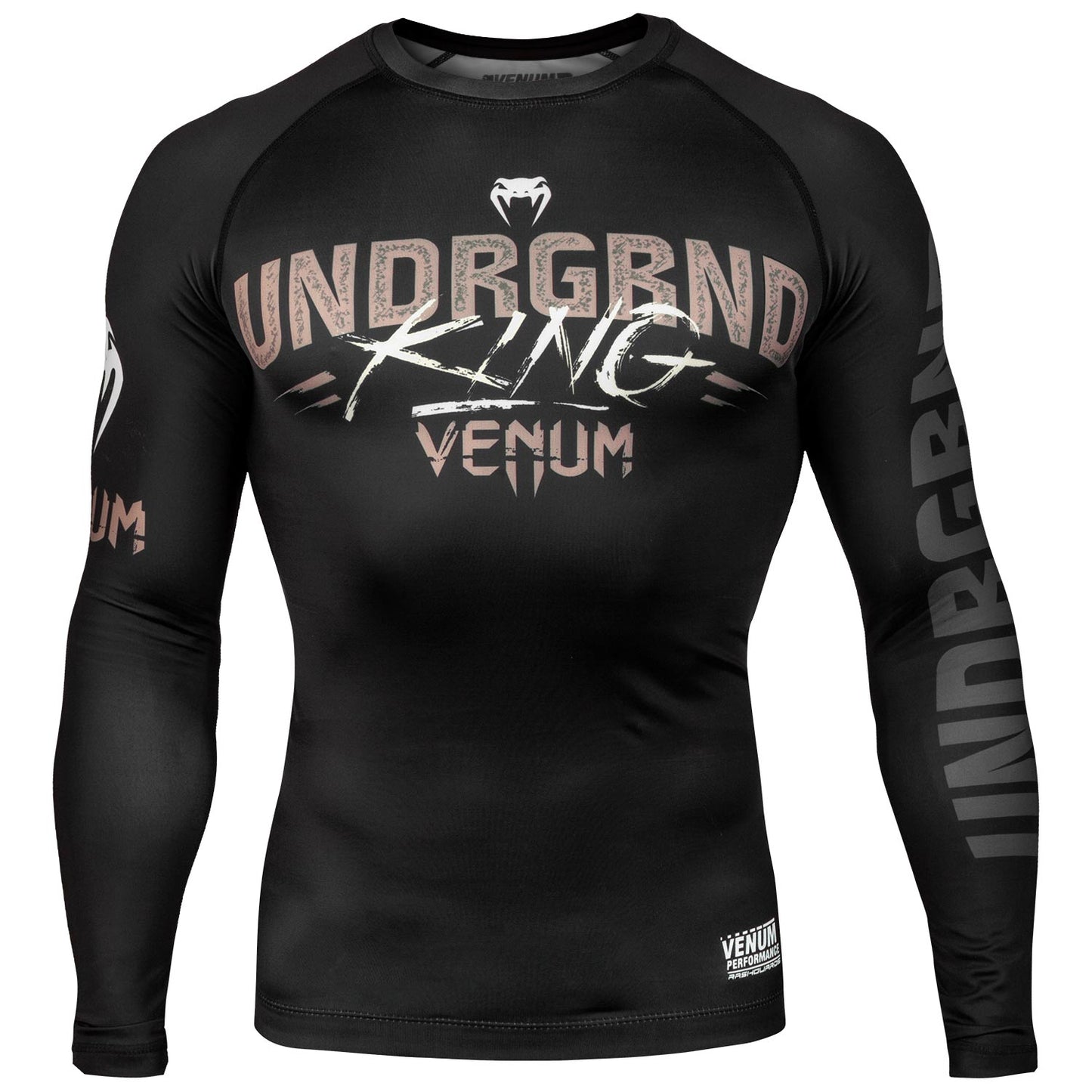 Rashguard Venum Underground King - Manches longues - Noir/Sable