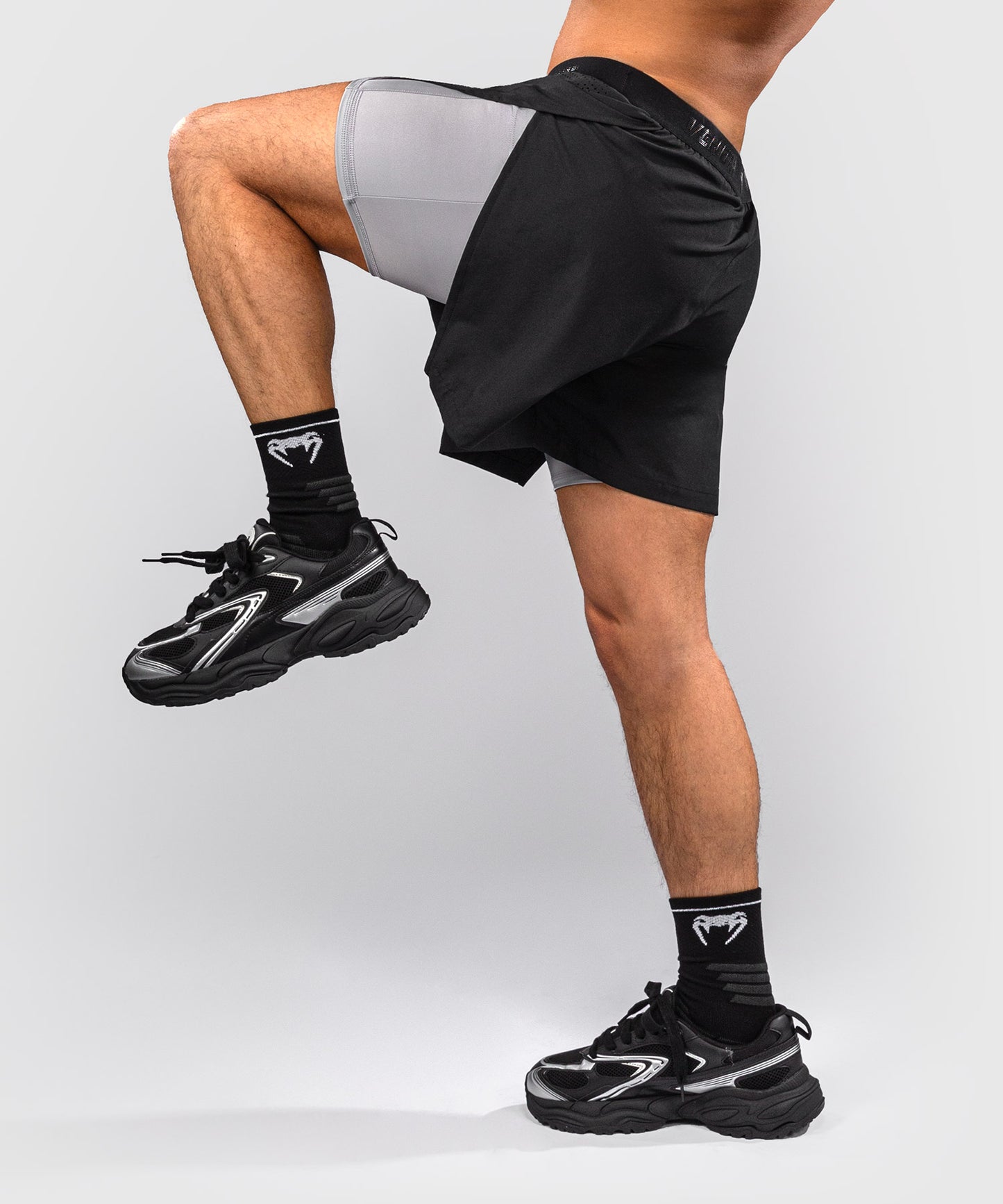 Venum Lazer Hybrid Training Shorts - Black/Grey